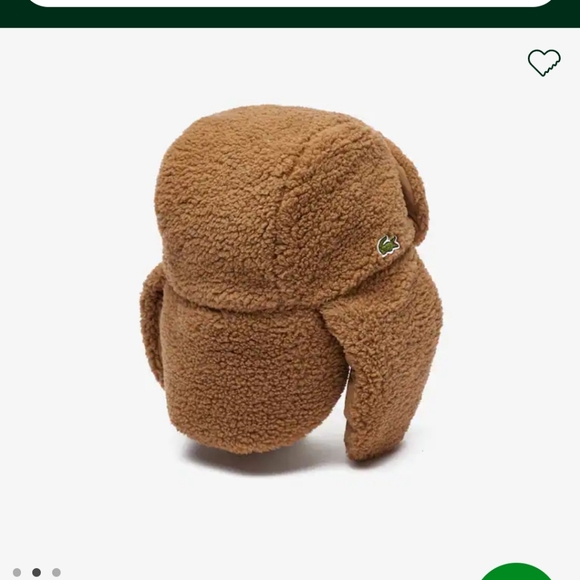 Lacoste sherpa shearling fleece chapka winter hat with flaps - Picture 3 of 10